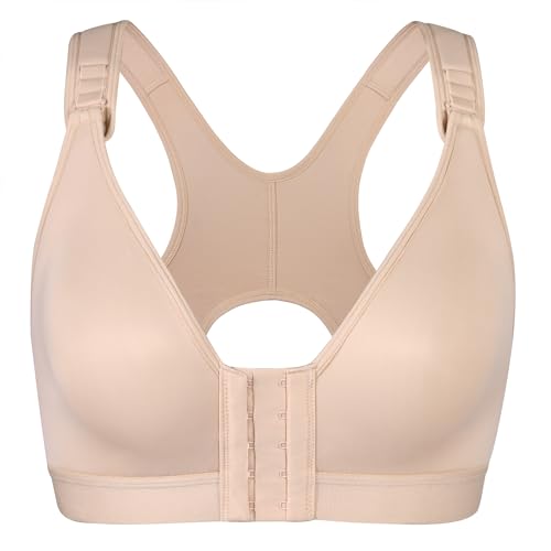 DotVol Sujetador Pose Delantero Tirantes Ajustables(100B，Beige)