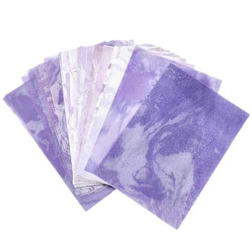 BEAMARKER 90 hoja de 30 estilos de Papel Morado para Álbumes de Recortes, Papel Artesanal con Ondas de Agua, Cartulina Decorativa para Decoupage, Álbumes de Recortes, Fondo, Diario, Decoración, Tarjet