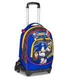 Seven Trolley Jack Scuola Sonic, Blu, 36 L, 3 Ruote, Doppio Scomparto, Crossover System, Doppio Utilizzo, Uso Zaino, Tasca portaborraccia, Scuola elementare e media, Bambini e ragazzi, Viaggi