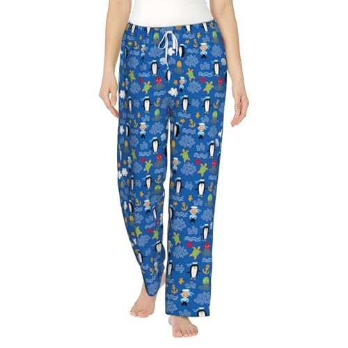 Pantalon de pyjama femme flanelle imprimée avec poche et cordon