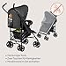 LIONELO Elia Buggy Klein Zusammenklappbar Kinderwagen Bis 15 Kg, Rücken Und Fußstützenverstellung Hinterradbremse, Moskitonetz, Einkaufskorb