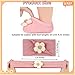 COZYOFFI Baby Flower Headband and Socks: Cute Headband and Socks Sets for Toddler Newborn Infant Girl Pink Khaki Beige