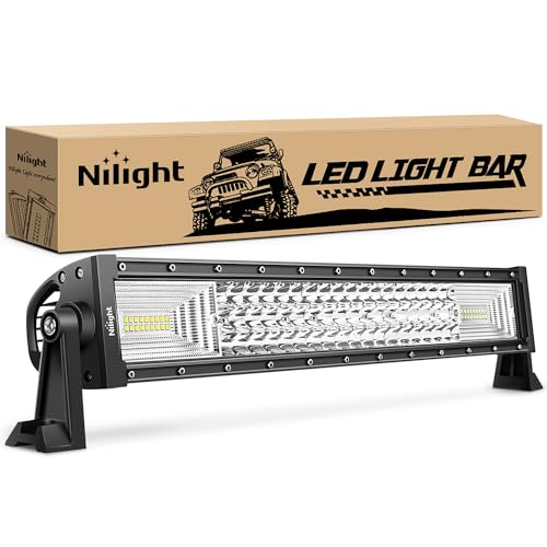 Image of Nilight LED Light Bar 22Inch 270W Flood Spot Combo Triple Row Driving Lamp Roof Bumper Off Road LED Work Lights Pods for Van Camper Wagon Car Pickup Golf Cart ATV UTV SUV Truck Boat 4x4