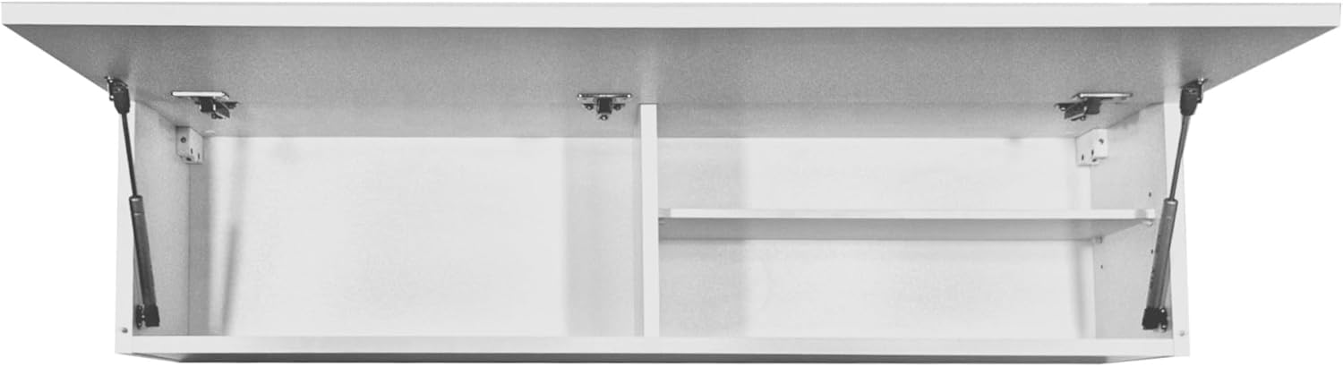 Armoire de Salle de Bain Meuble Modèle Laura Suspendue 30 x 120 x 23 cm Blanc Mat Pliable Murale Commode Moderne Chambre de Rangement Compartiments, Portes Télescopiques