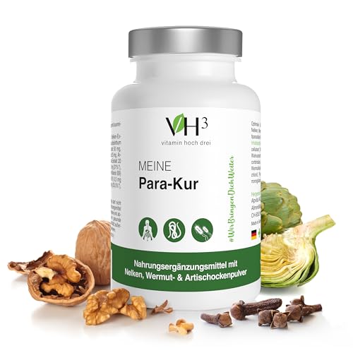 VH3 Meine Para-Kur mit Wermutkraut Nelkenextrakt, Artischocken und Schwarze Walnussschalen Extrakt - 100% Vegan - Made in Germany