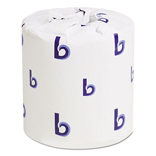 Boardwalk 6150 White Embossed 2-Ply Standard Toilet Tissue, 500 Sheets per Roll (Case of 96)
