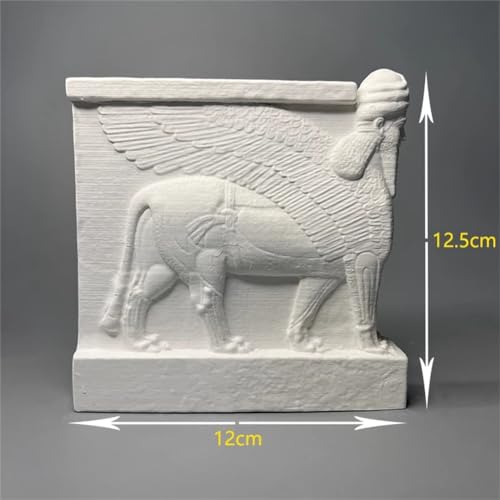 Estatua Toro Alado Asirio en Yeso para Decoración miniatura 2