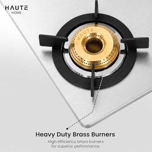 Image of Essencia series 3 Burner Manual Stove | 2MM thick Stainless Steel | 1 Jumbo 1 Medium 1 Small |Door Step Service | 10 year warranty By Haute Home