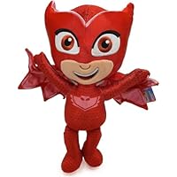 PJ Masks Amaya Owl Plush Toy - Height 35 cm - Red Colour - Super Pyjamas