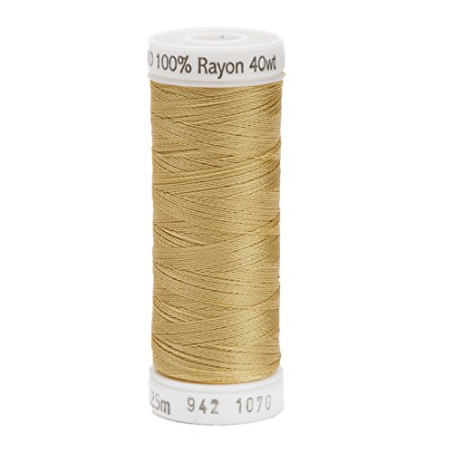 Hilo de rayón Sulky para costura, 250 yardas, dorado miniatura 1