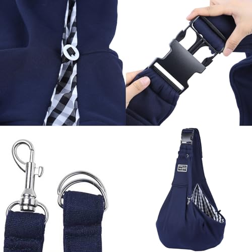 RNXSIB Hundetrage, Tragetuch Hund, Hunde Tasche Haustiere Bis 7.5 kg, Verstellbar Sicherer Tragegurt Hundetragetasche, Tragetasche Hund, Für Kleine Hunde Für Spaziergänge