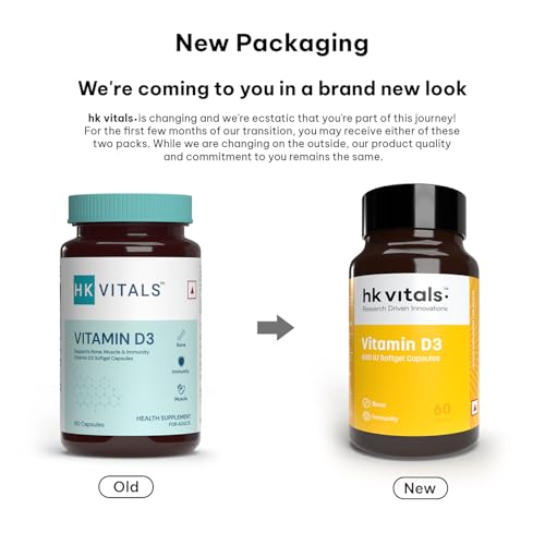 HealthKart hk vitals Vitamin D3 (600 IU) (60 Capsules) | With Sunflower Oil, Promotes Calcium Absorption | Bone Health, Muscle Strength & Immunity - Image 2