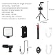 Smartphone Vlogging-Kit für Apple & Android, inklusive USB-C & iPhone Lightning-Kabel, YouTube-Starterset, Podcast-Ausrüstung, Stativ, Shotgun-Mikrofon, LED-Licht, Handyhalter