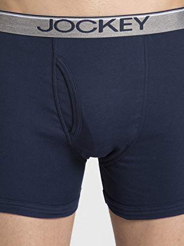 Image of Jockey 8009 Men's Super Combed Cotton Rib Solid Boxer Brief with Ultrasoft Waistband (Pack of 2)