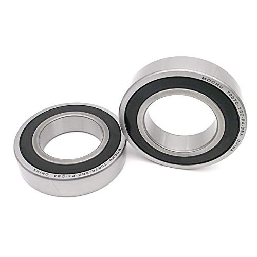MOCHU Bearings 1pair 7007 7007C-2RZ-P4-DBA 35x62x14 Sealed Angular Contact Bearings Speed Spindle Bearings CNC ABEC-7 Metric, 35mm ID, 62mm OD, 14mm Width, Machine Tool Spindle Engraving Machine