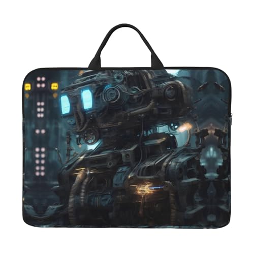 SamLng Future Robot - Maletín para portátil de 35.6 cm - Maletín bandolera multiutilidad para uso diario y viajes, Black, Talla única