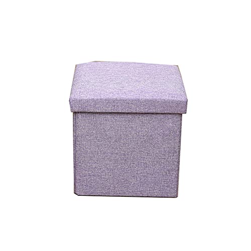 Petit repose-pieds en lin pour dortoir et studio, pouf portable gain de place