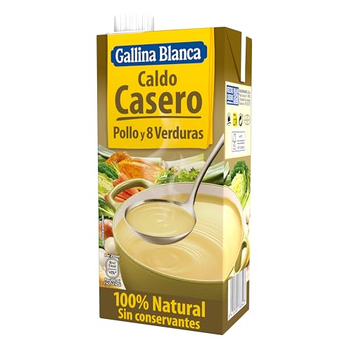 Gallina Blanca - Caldo Casero de Pollo y 8 Verduras 100% Natural - 1L