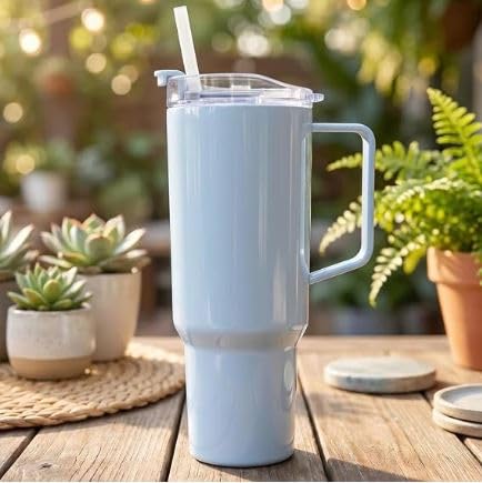 Image of 1800ML Large Capacity Plastic Tumbler with Handle & Straw | BPA Free Reusable Water Cup | Leak-Resistant Flip Lid | Water Bottle for Gym, Office, Travel, College & Home | (Multicolor)