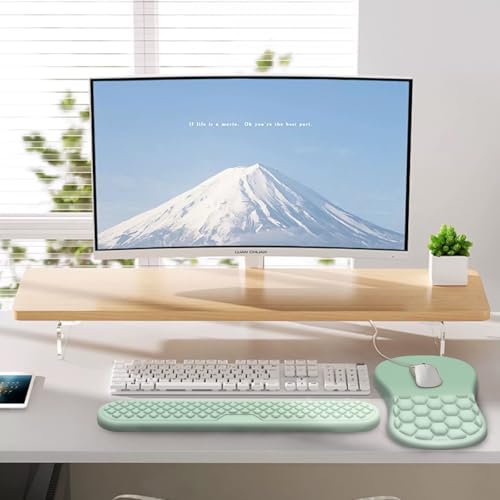 Mouse Pad Wrist Support, Laokiiy 2 in1 Keyboard Wrist Rest+ Ergonomic Mouse Pad, Non-Slip Wrist Rest for Computer Keyboard, Made Easy Typing & Relieve Wrist Pain(Gradient Green) — view 6