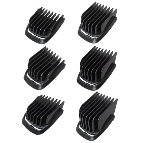 6 Piece Set Trimmer Replacement T Blade Haircut Guide Comb Guard Set Fit for Philips Norelco BT3203, BT3205, BT3206, BT3207, BT3208, BT3210, BT3211(for Extra Wide 41mm T Blade Only)