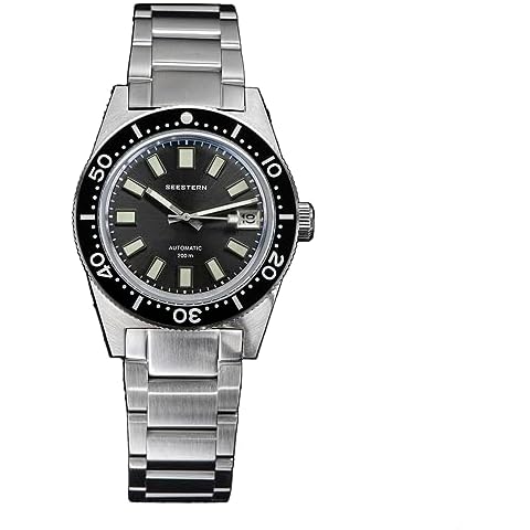 SEESTERN 62MAS Automatic Mechanical Diving Men Watch Japan NH35 Sapphire Stainless Steel Sports WristWatches (V 7) Cover