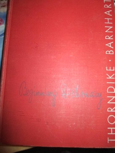 Thorndike And Barnhart Beginning Dictionary B000K6IOJS Book Cover