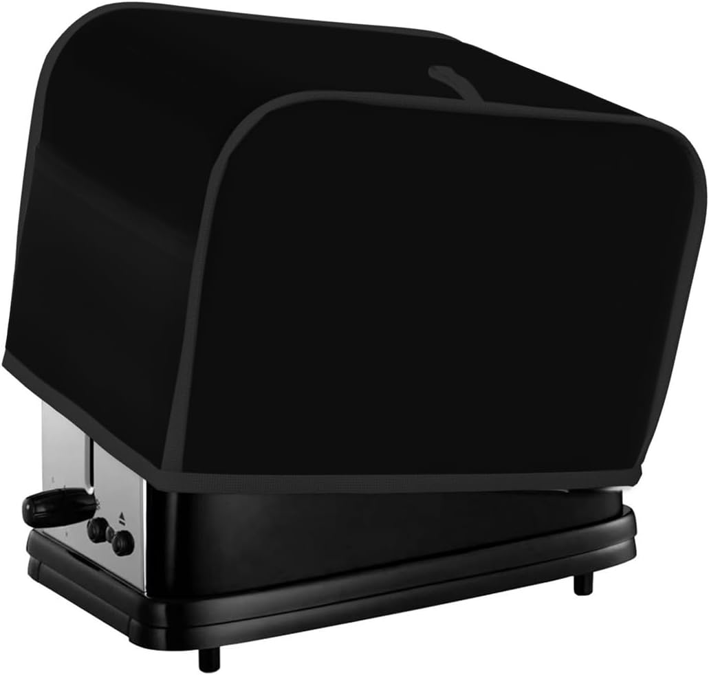 Amazon.com: 2 Slice Toaster Cover,Black Solid Color Small Kitchen ...
