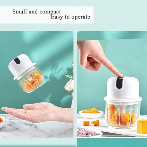 Image of Electric Mini Chopper 350ML with Rechargeable One Touch Food Cutting Design