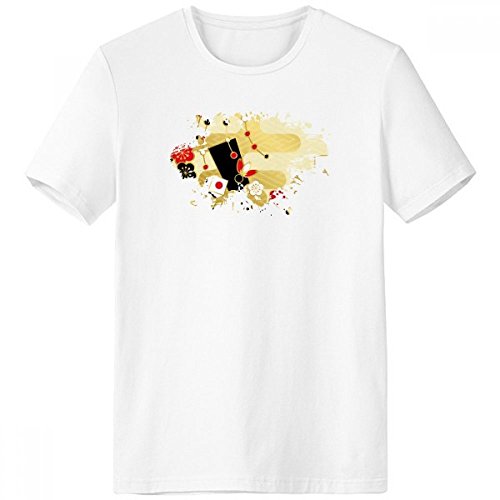 T-shirt sport confort tagless blanc pour homme motif sakura multicolore