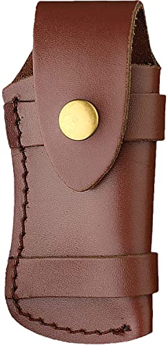Omesio étui à Couteaux pour Ceinture en Cuir véritable Transversale Verticale Porter étui à Couteaux sans Couteau étui à Couteaux pour Couteau Pliant Petit...