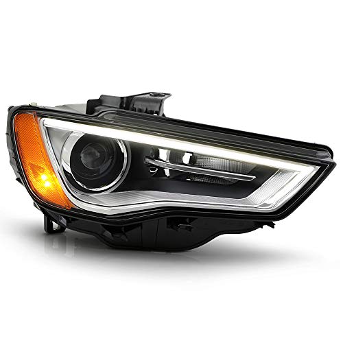 ACANII - For [HID/Xenon Non-AFS] 2015-2016 Audi A3 S3 LED DRL Projedtor Headlight Headlamp Assembly Ri9ght Passenge Side