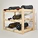 REPLOOD Cantinetta Shesmu Portabottiglie 12 Posti Bambu' 3 Ripiani 42x26x30cm Legno Bamboo (Chiaro)