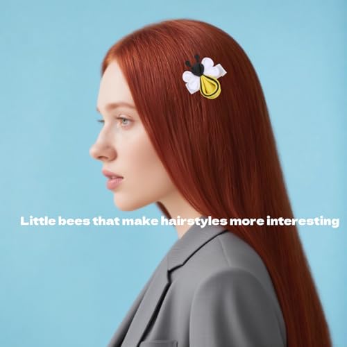 Set de 4 pinzas para cabello con diseño de abeja miniatura 5