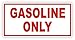 Gasoline Only Vinyl Decal | Sticker | Label Fuel Gas Door Label Weatherproof