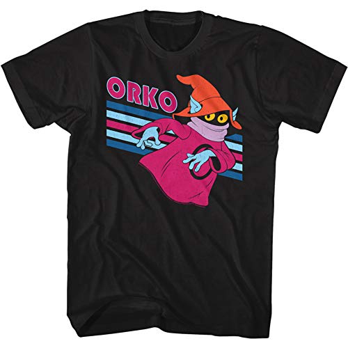 American Classics Masters of the Universe 80s Cartoon Orko Image Adult Short Sleeve T-Shirt Tee Black