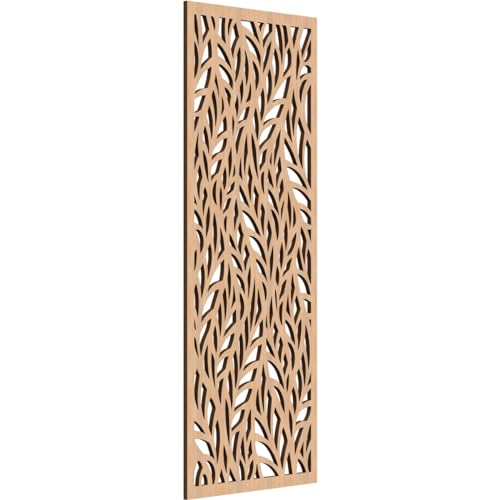 Image of Ortonville Decorative Pierced Fretwork Wood Wall Panels, 13 3 /8 inchW x 34 3 /8 inchH x 1 /4 inchT, Hickory