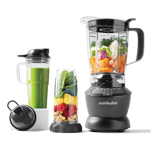 NutriBullet Full Size Blender Combo 1200W 9 Piece Set Multi-Function High Speed Mixer System with Nutrient Extractor Smoothie NBC-1110DG 1Yr Warranty
