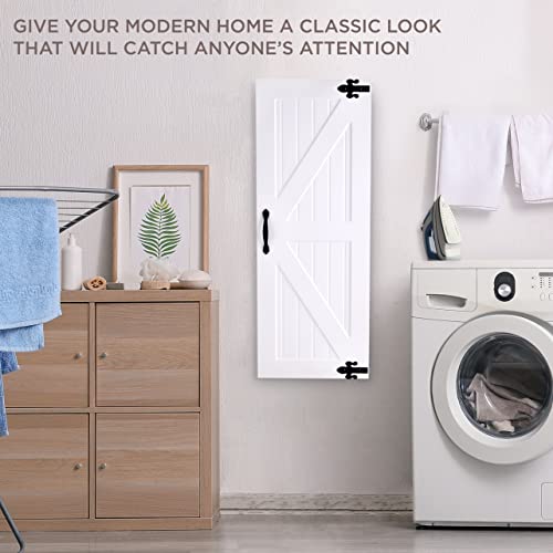 Ivation Wall-Mounted Ironing Board Cabinet With Farmhouse Door, Foldable Ironing Storage Station For Home, Apartment & Small Spaces, Easy-Release Lever, White #TOP4