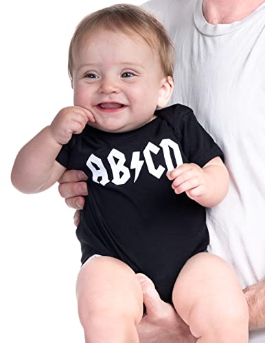 Ann Arbor T-shirt Co. Unisex Baby AB/CD Funny Infant Rock and Roll One Piece-6 Month