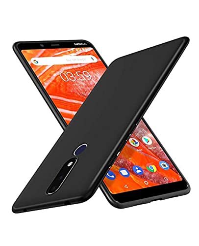 Image of Mobile Back Cover Case for Nokia 4.2 (Silicone Case|CameraProtection|Black SC1510)