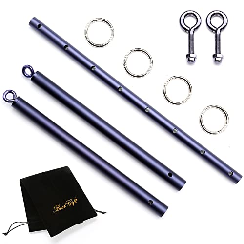 Adjustable Blue 3 in 1 Spreader Bar Adjustable Straps Sports Aid Training Fitness Kit Workout Bar with Fur Flocking Storage Bag