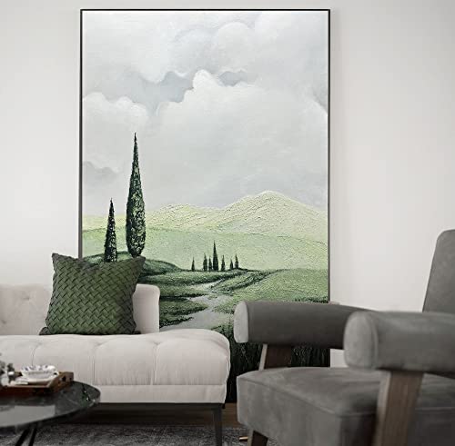 Peinture à l'huile paysage vertical pour la décoration du salon