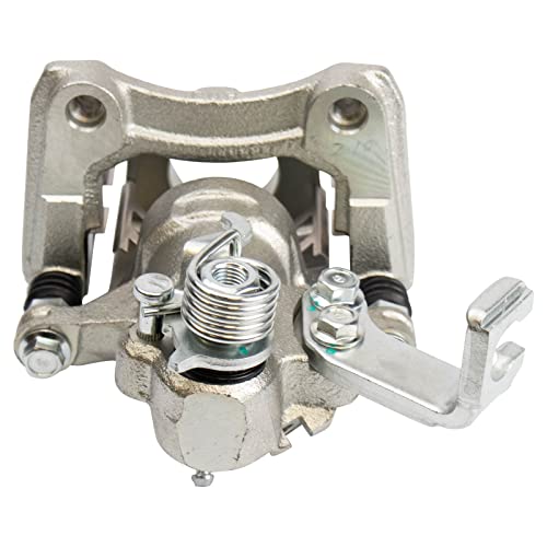 Image of TRQ Rear Brake Caliper Set Zinc Coated Hardware Brackets Compatible with 2007-2013 Suzuki SX4