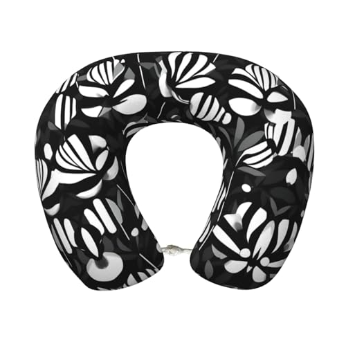 Almohada de viaje con espuma viscoelástica y funda negra