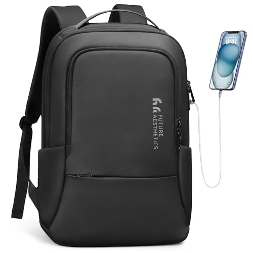 Sac à Dos Homme Sac a Dos pour Ordinateur Portable PC 15,6 pouces avec USB Sac à Dos Élégant Antivol Sacs à Dos Décontractés pour Affaire Université...
