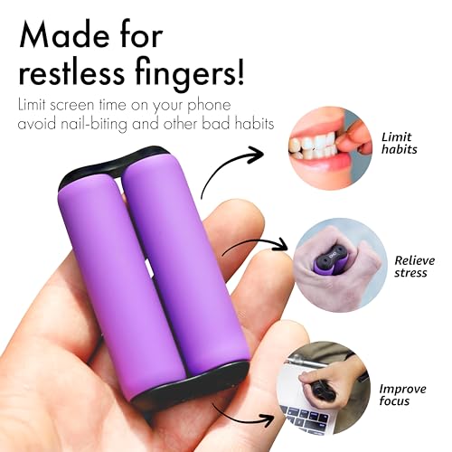 Image of ONO Roller - Handheld Fidget Toy for Adults | Help Relieve Stress, Anxiety, Tension | Promotes Focus, Clarity | Compact, Portable Design (Purple, Full Size - ABS Plastic)