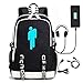 Produktbild Luminous Backpack Billie Eilish Schultasche Large Volume 36L mit USB-Ladeanschluss und Audio Line Unisex School Book Bag Rucksack
