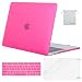 MOSISO MacBook Pro 13 Case 2018 2017 2016 Release A1989/A1706/A1708, Plastic Hard Shell & Keyboard Cover & Screen Protector & Storage Bag Compatible Newest Mac Pro 13 Inch, Rose Red