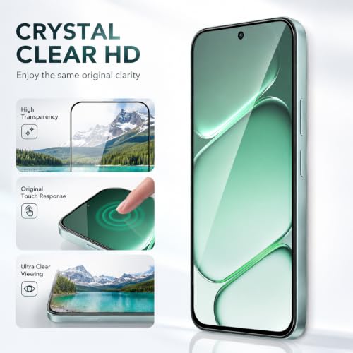 Image of FIRST MART Tempered Glass Screen Protector for OnePlus N6 - Full-Glue Screen Guard, 3D Edge to Edge, HD Clear, Bubble-Free, Case-Friendly, Black, Pack of 2